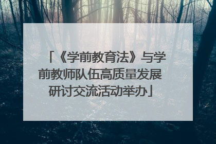 《学前教育法》与学前教师队伍高质量发展研讨交流活动举办