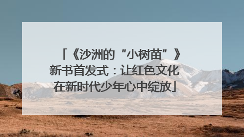 《沙洲的“小树苗”》新书首发式：让红色文化在新时代少年心中绽放