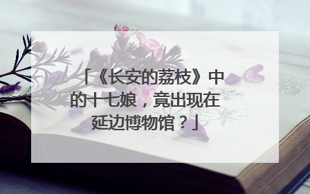 《长安的荔枝》中的十七娘，竟出现在延边博物馆？