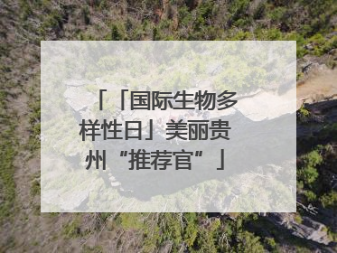 「国际生物多样性日」美丽贵州“推荐官”
