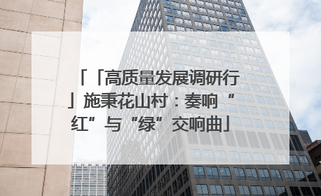 「高质量发展调研行」施秉花山村：奏响“红”与“绿”交响曲