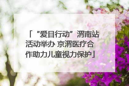 “爱目行动”渭南站活动举办 京渭医疗合作助力儿童视力保护