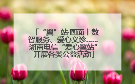 “翼”站·画面丨数智服务、爱心义诊……湖南电信“爱心翼站” 开展各类公益活动