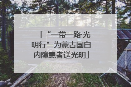 “一带一路·光明行”为蒙古国白内障患者送光明