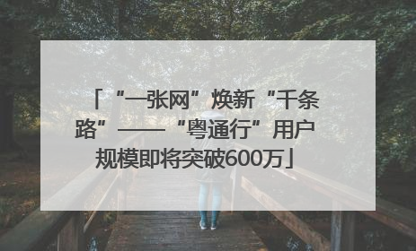 “一张网”焕新“千条路”——“粤通行”用户规模即将突破600万