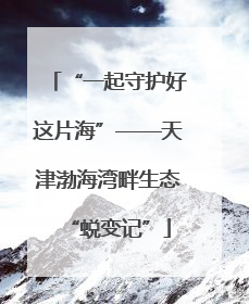 “一起守护好这片海”——天津渤海湾畔生态“蜕变记”