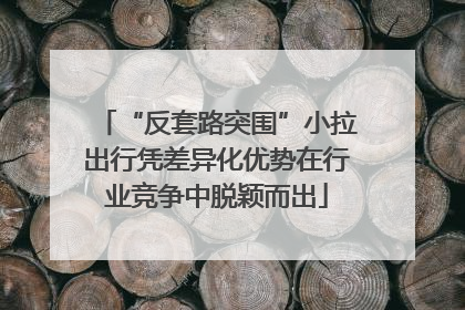 “反套路突围”小拉出行凭差异化优势在行业竞争中脱颖而出