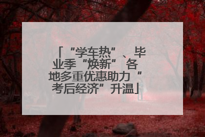 “学车热”、毕业季“焕新” 各地多重优惠助力“考后经济”升温