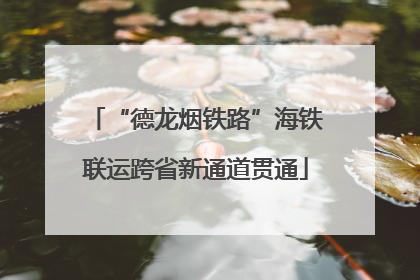 “德龙烟铁路”海铁联运跨省新通道贯通