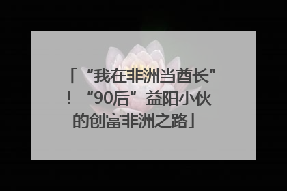 “我在非洲当酋长”！“90后”益阳小伙的创富非洲之路