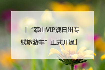 “泰山VIP观日出专线旅游车”正式开通
