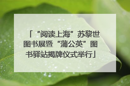 “阅读上海”苏黎世图书展暨“蒲公英”图书驿站揭牌仪式举行