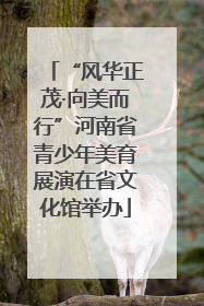 “风华正茂·向美而行”河南省青少年美育展演在省文化馆举办