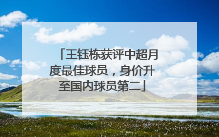 王钰栋获评中超月度最佳球员，身价升至国内球员第二