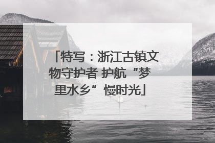 特写：浙江古镇文物守护者 护航“梦里水乡”慢时光