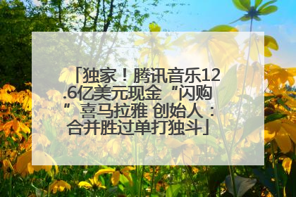 独家！腾讯音乐12.6亿美元现金“闪购”喜马拉雅 创始人：合并胜过单打独斗