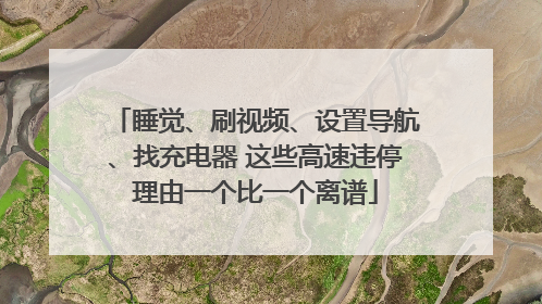 睡觉、刷视频、设置导航、找充电器 这些高速违停理由一个比一个离谱