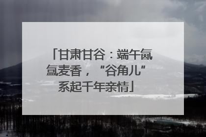 甘肃甘谷：端午氤氲麦香，“谷角儿”系起千年亲情