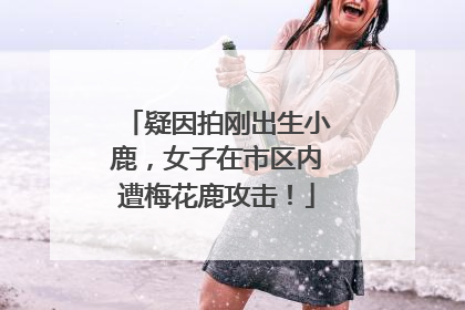 疑因拍刚出生小鹿，女子在市区内遭梅花鹿攻击！