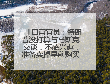 白宫官员：特朗普没打算与马斯克交谈，不感兴趣，准备卖掉早前购买的特斯拉