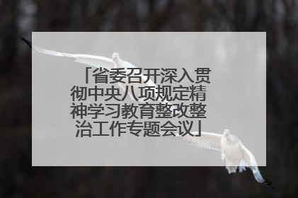 省委召开深入贯彻中央八项规定精神学习教育整改整治工作专题会议