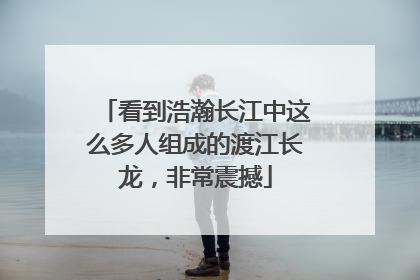 看到浩瀚长江中这么多人组成的渡江长龙，非常震撼