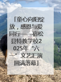 童心向阳绽放，感恩与爱同行——宿松县特教学校2025年“六一”文艺汇演圆满落幕