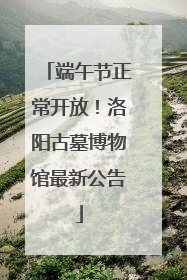端午节正常开放！洛阳古墓博物馆最新公告