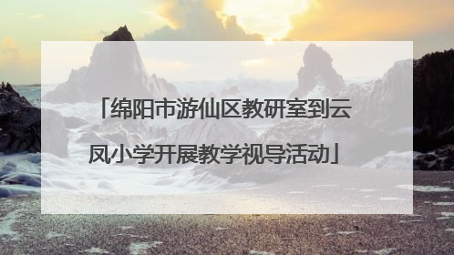 绵阳市游仙区教研室到云凤小学开展教学视导活动