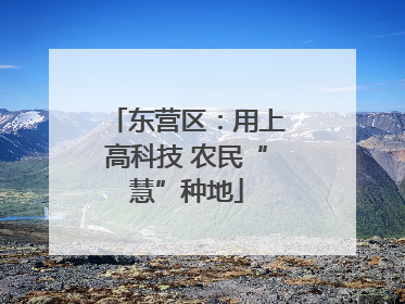 东营区：用上高科技 农民“慧”种地