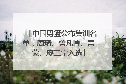 中国男篮公布集训名单，周琦、曾凡博、雷蒙、廖三宁入选