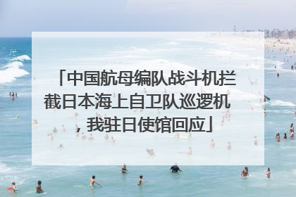 中国航母编队战斗机拦截日本海上自卫队巡逻机，我驻日使馆回应