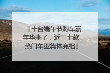 丰台端午节购车嘉年华来了，近二十款热门车型集体亮相