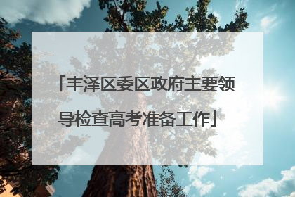 丰泽区委区政府主要领导检查高考准备工作