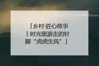 乡村·匠心故事丨时光里游走的针脚“虎虎生风”