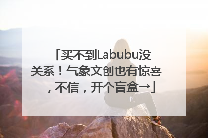 买不到Labubu没关系！气象文创也有惊喜，不信，开个盲盒→