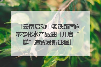 云南启动中老铁路南向常态化水产品进口开启“鲜”速贸易新征程
