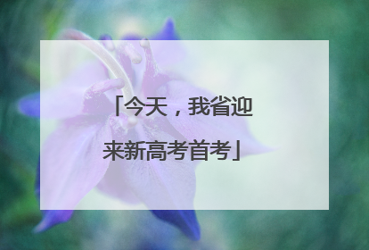 今天，我省迎来新高考首考