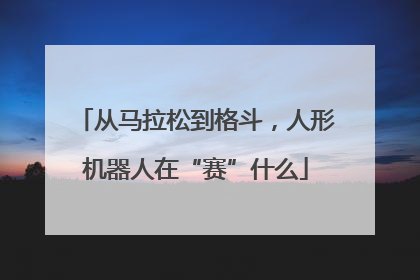 从马拉松到格斗，人形机器人在“赛”什么