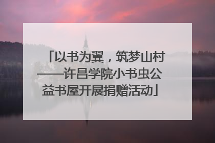 以书为翼，筑梦山村——许昌学院小书虫公益书屋开展捐赠活动