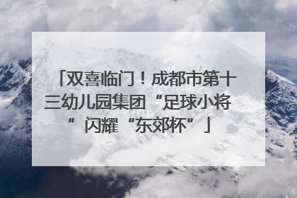 双喜临门！成都市第十三幼儿园集团“足球小将”闪耀“东郊杯”