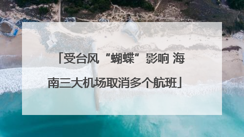 受台风“蝴蝶”影响 海南三大机场取消多个航班