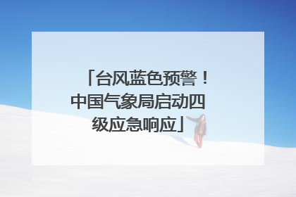 台风蓝色预警！中国气象局启动四级应急响应