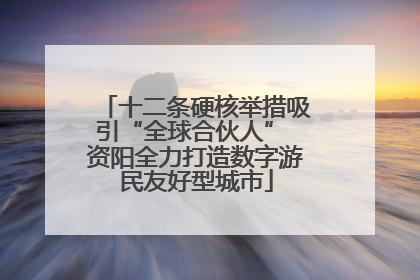 十二条硬核举措吸引“全球合伙人” 资阳全力打造数字游民友好型城市