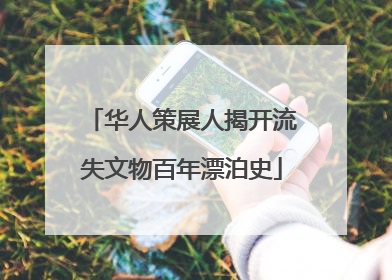 华人策展人揭开流失文物百年漂泊史