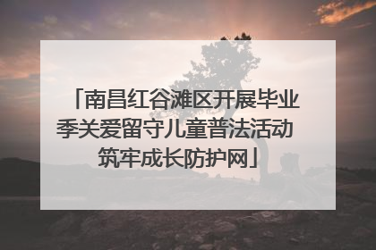 南昌红谷滩区开展毕业季关爱留守儿童普法活动 筑牢成长防护网