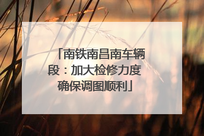 南铁南昌南车辆段：加大检修力度确保调图顺利