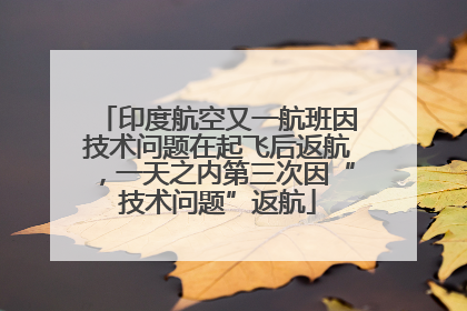 印度航空又一航班因技术问题在起飞后返航，一天之内第三次因“技术问题”返航