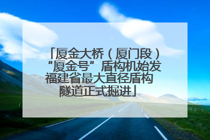 厦金大桥（厦门段）“厦金号”盾构机始发 福建省最大直径盾构隧道正式掘进