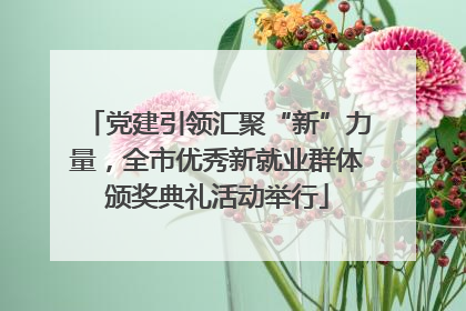 党建引领汇聚“新”力量，全市优秀新就业群体颁奖典礼活动举行